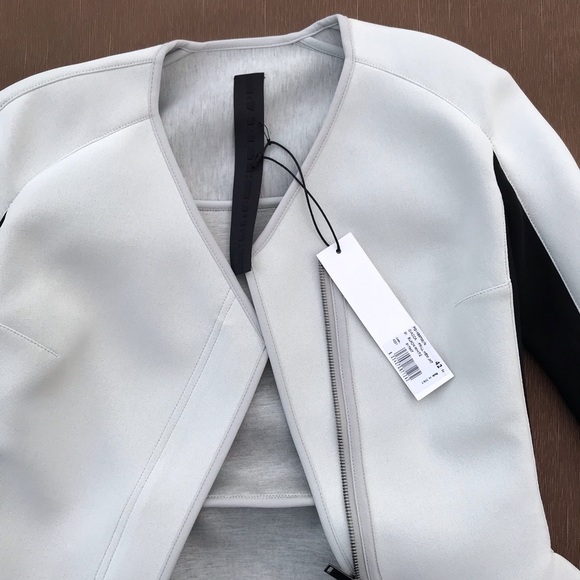 Gareth Pugh white black neoprene jacket 4 6 RARE - Picture 6 of 8